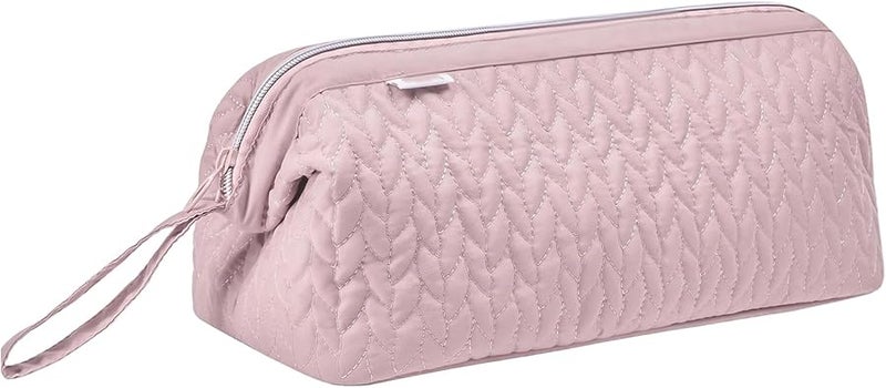 Pink Waterproof Travel Storage Bag for Hair Tools with Double Pockets and Carry Handle - Image 1